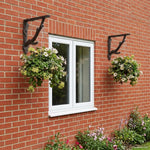 Fali polckonzolok 12 db antik barna 10 x 10 x 3 cm Acél 5