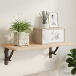 Fali polckonzolok 2 db Antik Barna 14 x 14 x 4 cm Acél