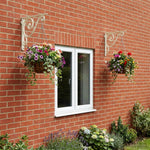 Fal polc tartók 2 db Antik fehér 12 x 14 x 3 cm Acél