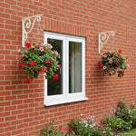 Fal polc tartók 2 db Antik fehér 23,5 x 28 x 3,5 cm Acél 4