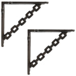 Fal polc tartók 2 db Antik Barna 21 x 21 x 3.5 cm Acél 2