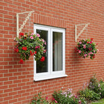 Fal polc tartók 12 db Antik fehér 21 x 21 x 3.5 cm Acél