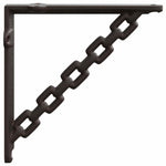 Fal polc tartók 12 db Antik Barna 21 x 21 x 3.5 cm Acél 2