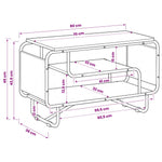TV állvány 80 x 36 x 45 cm Sonoma Tölgy Szerelt Fa 5