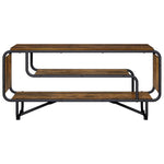 TV állvány 98 x 36 x 45 cm Füstös Tölgy Szerelt Fa 2