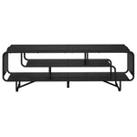 TV állvány 140 x 36 x 45 cm Fekete Tölgy Szerelt Fa 2