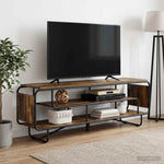 TV állvány 180 x 36 x 45 cm Füstös Tölgy Szerelt Fa