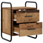 Függő éjjeli szekrény 2 db Antik Fa 40 x 30 x 50 cm Szerelt Fa 4