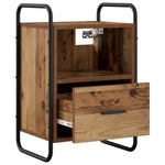 Függő éjjeli szekrény 2 db Antik Fa 40 x 30 x 60 cm Szerelt Fa 3