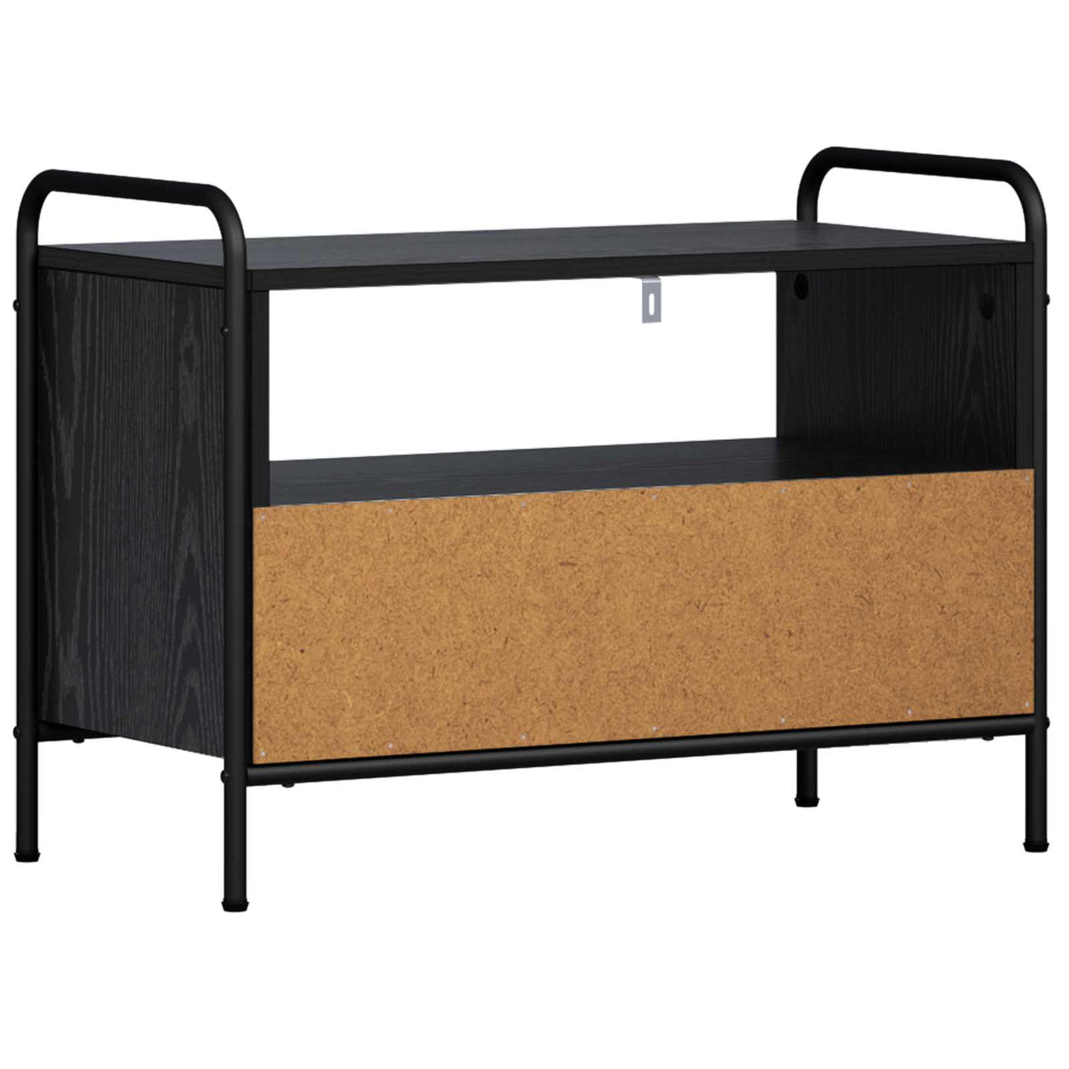 TV szekrény 67,5 x 33 x 50 cm Fekete Tölgy Szerelt Fa 5