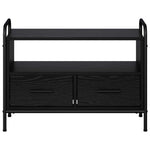 TV szekrény 67,5 x 33 x 50 cm Fekete Tölgy Szerelt Fa 3