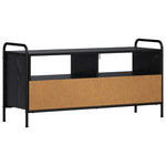 TV szekrény 67,5 x 33 x 50 cm Fekete Tölgy Szerelt Fa 6
