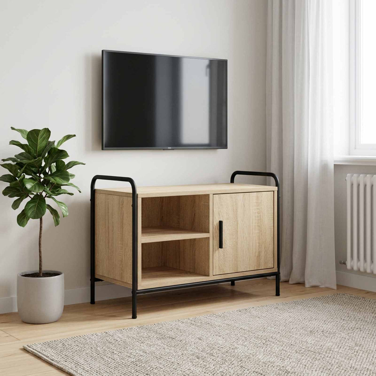 TV szekrény 67,5 x 33 x 50 cm Sonoma Tölgy