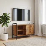 TV szekrény 133 x 33 x 50 cm Antik Fa Szerelt Fa