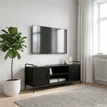 TV szekrény 119 x 33 x 50 cm Fekete Tölgy