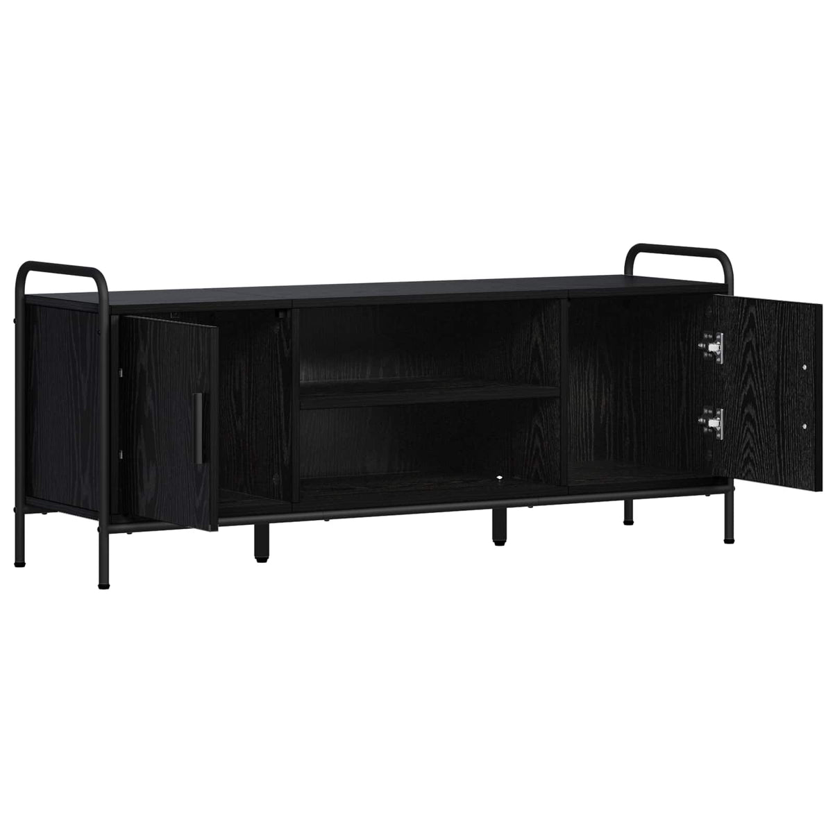 TV szekrény 119 x 33 x 50 cm Fekete Tölgy 3