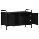 TV szekrény 79,5 x 33 x 50 cm Fekete Tölgy Szerelt Fa 2