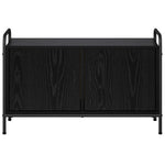 TV szekrény 79,5 x 33 x 50 cm Fekete Tölgy Szerelt Fa 3