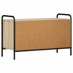 TV szekrény 79,5 x 33 x 50 cm Sonoma Tölgy Szerelt Fa 5