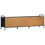 TV szekrény 146 x 33 x 50 cm Fekete Tölgy Szerelt Fa 6