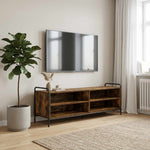 TV szekrény 140 x 39,5 x 50 cm Füstös Tölgy Szerelt Fa