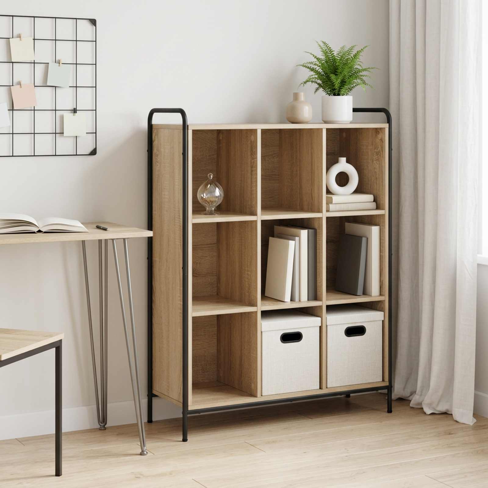 Könyvespolc 57 x 33 x 111 cm Szerelt Fa Sonoma Tölgy