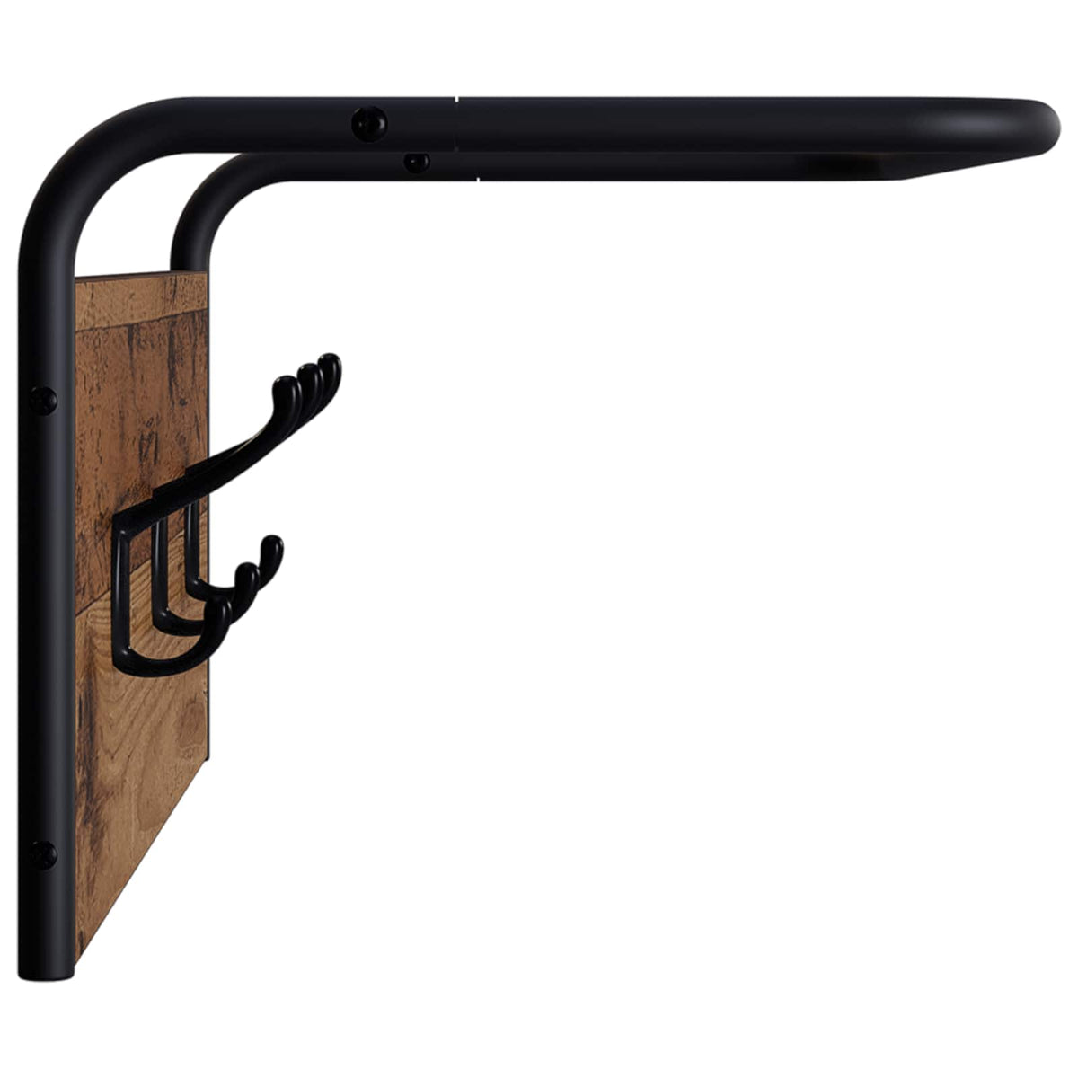 Kabáthorog Falra szerelhető Antik Fa 60 x 30 x 25 cm Szerelt Fa 3