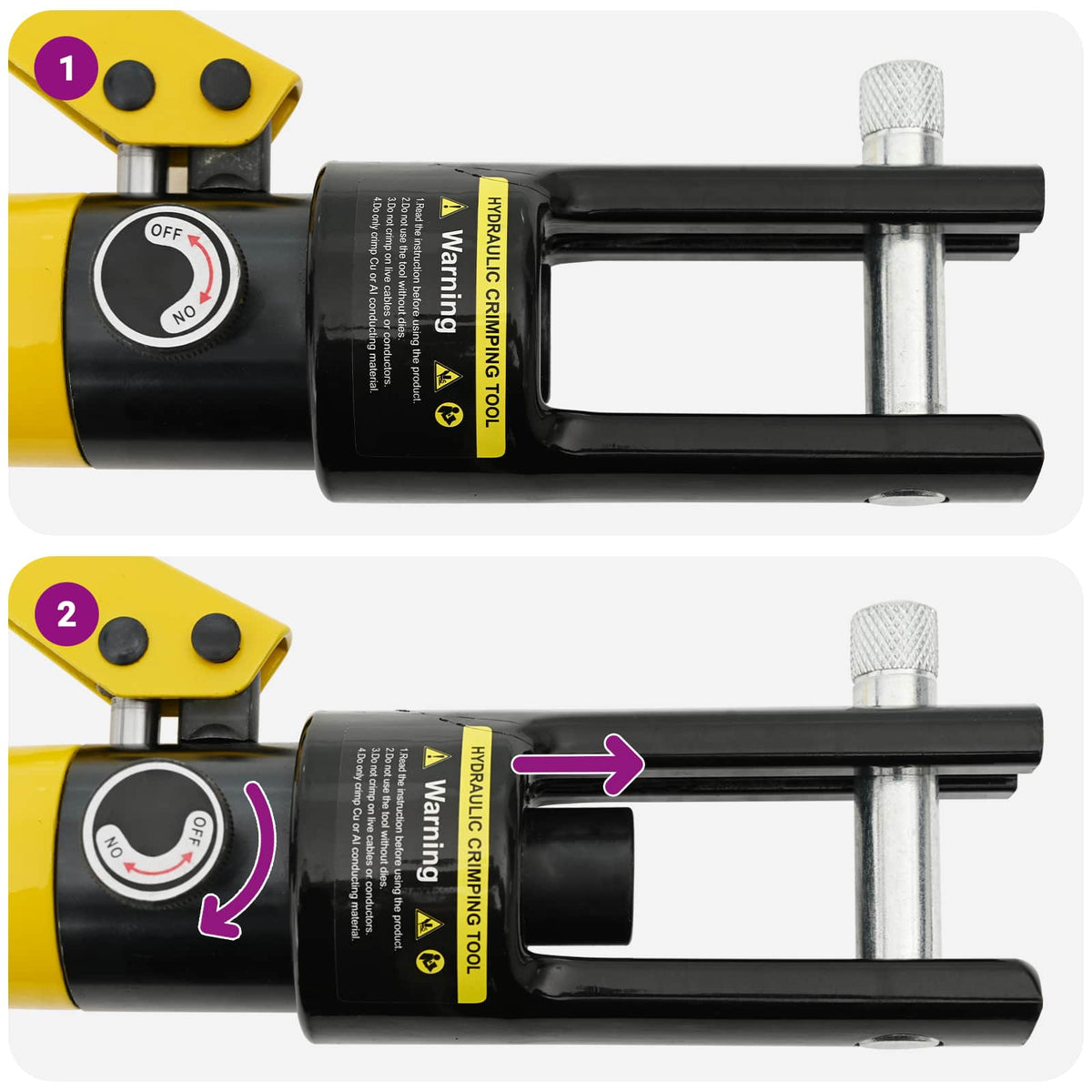 Hidraulikus kábelkrimpelő szerszám 12 T 10-300 mm² Acél 5