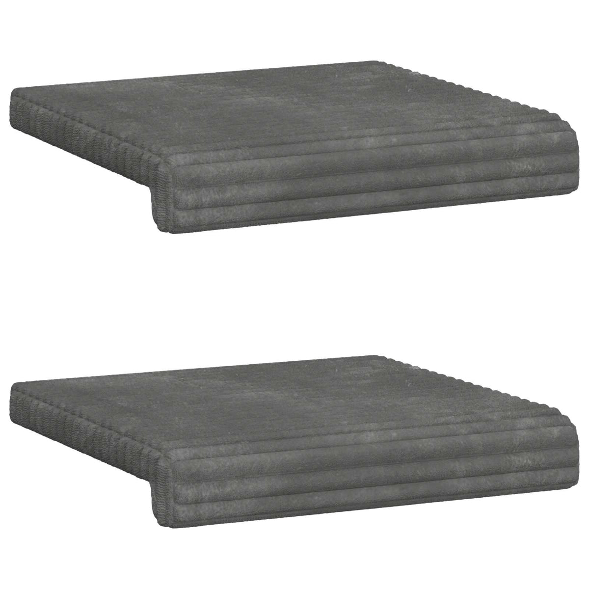 Padpárna 2 db Plüss kordbársony Világosszürke Méret: 35 cm mély 6