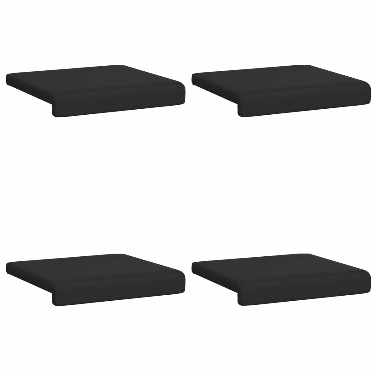 Padpárna 4 db Textúrált bársony Fekete Méret: 35 cm mély 6