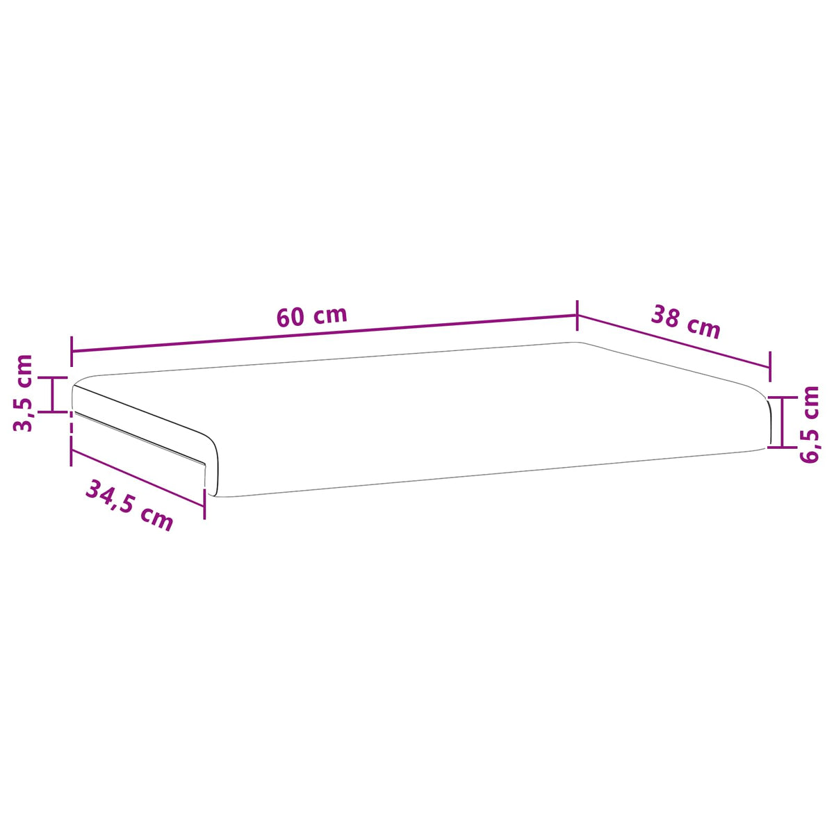 Padpárna Mikroszál Bézs Méret: 35 cm mély 10