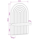 Falpolc 2 db Fekete 23 x 13.5 x 37.5 cm Szerelt Fa 8