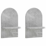 Falpolc 2 db Betonszürke 23 x 13.5 x 37.5 cm Szerelt Fa 2