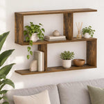 Falpolc Füstös Tölgy 72 x 17 x 55.5 cm Szerelt Fa