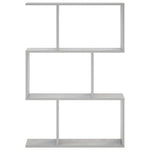 Falpolc Betonszürke 72 x 17 x 105 cm Szerelt Fa 2