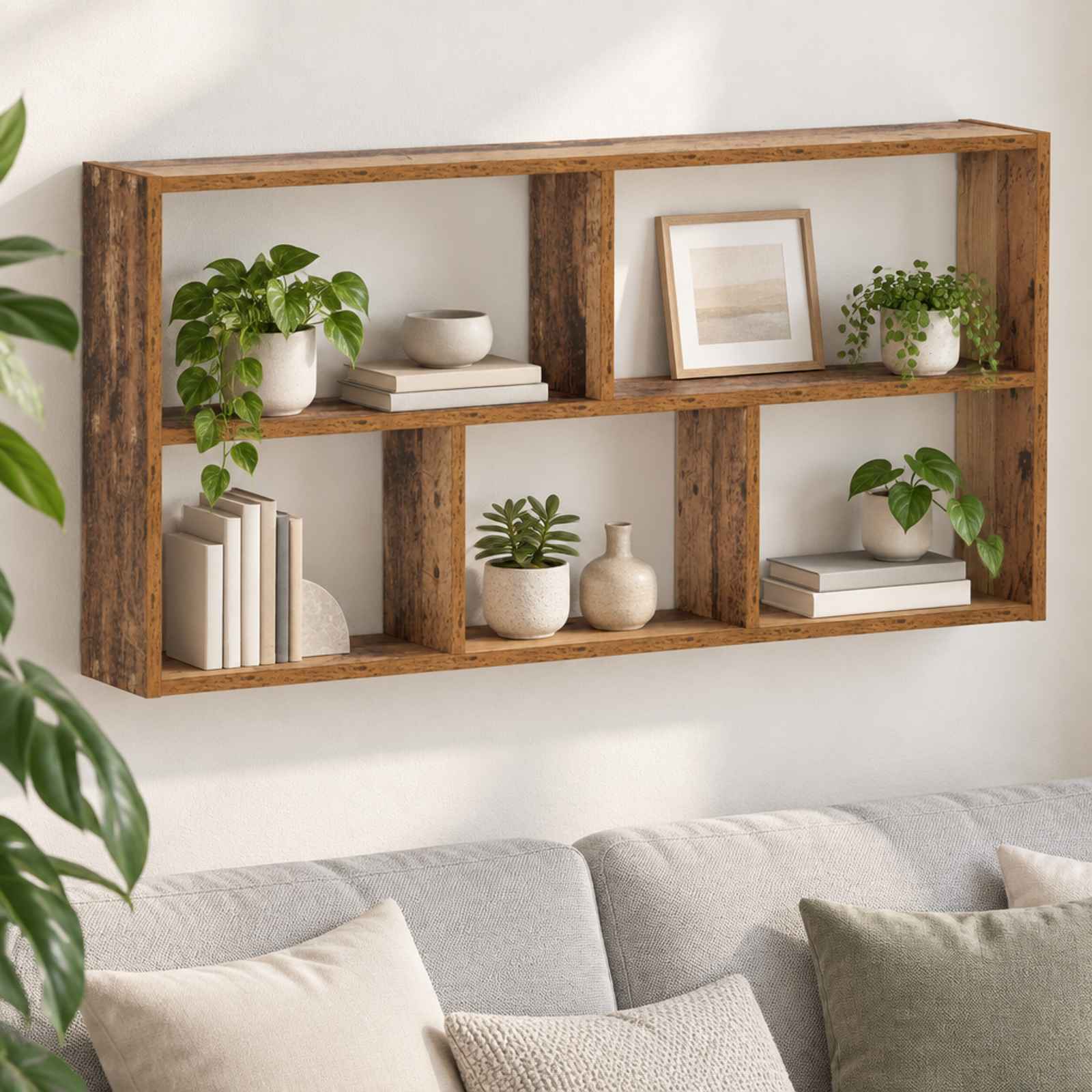 Falpolc Antik Fa 102 x 17 x 50 cm Szerelt Fa