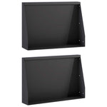 Támfal 2 db 60 x 12 x 30 cm Acél Fekete 2