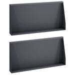 Támfal 2 db 80 x 12 x 50 cm Acél Antracitszürke 2