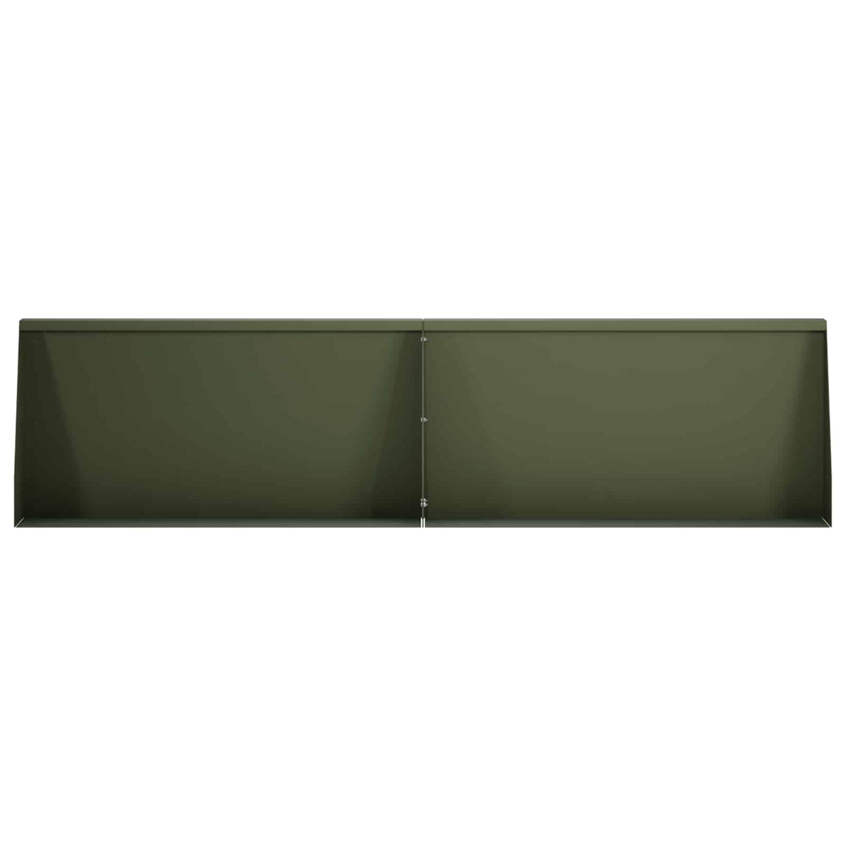 Támfal 2 db 80 x 12 x 50 cm Acél Olajzöld 3