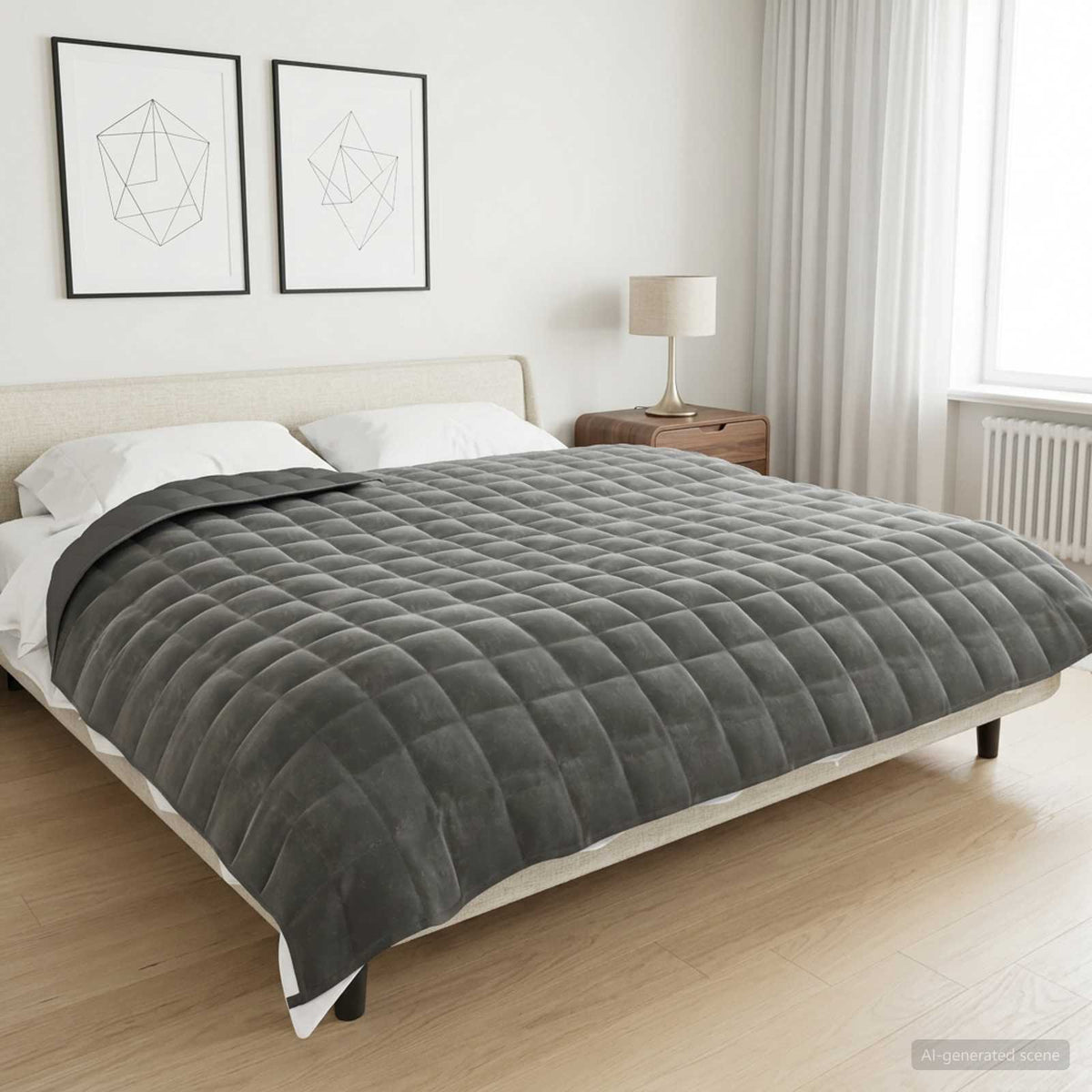 Súlyozott takaró Antracitszürke 230 x 220 cm 15 kg