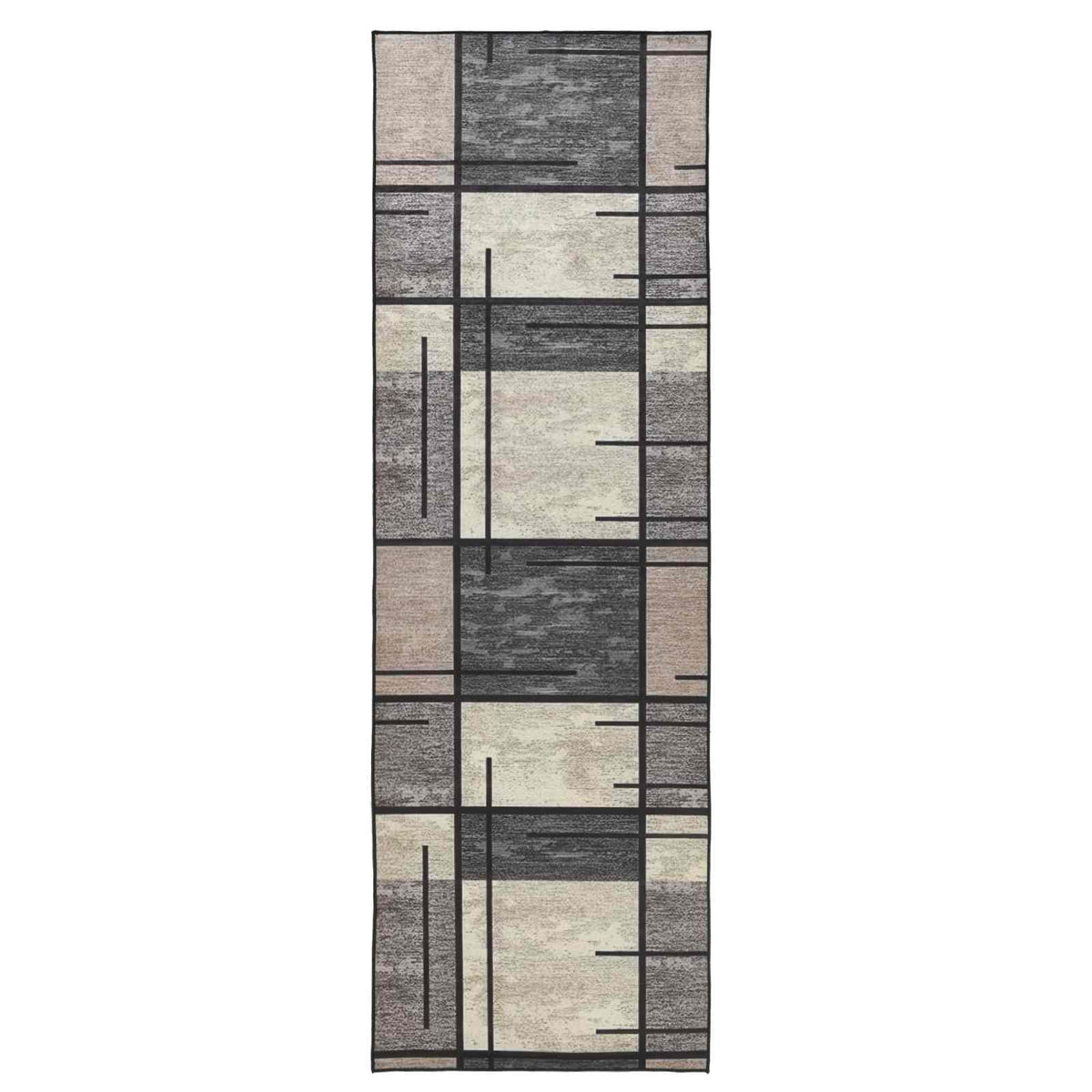 Szőnyeg futó LESAKA Barna 80 x 200 cm Gyémánt bársony 2