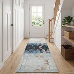 Szőnyeg futó LESAKA Ezüst 80 x 400 cm Gyémánt bársony