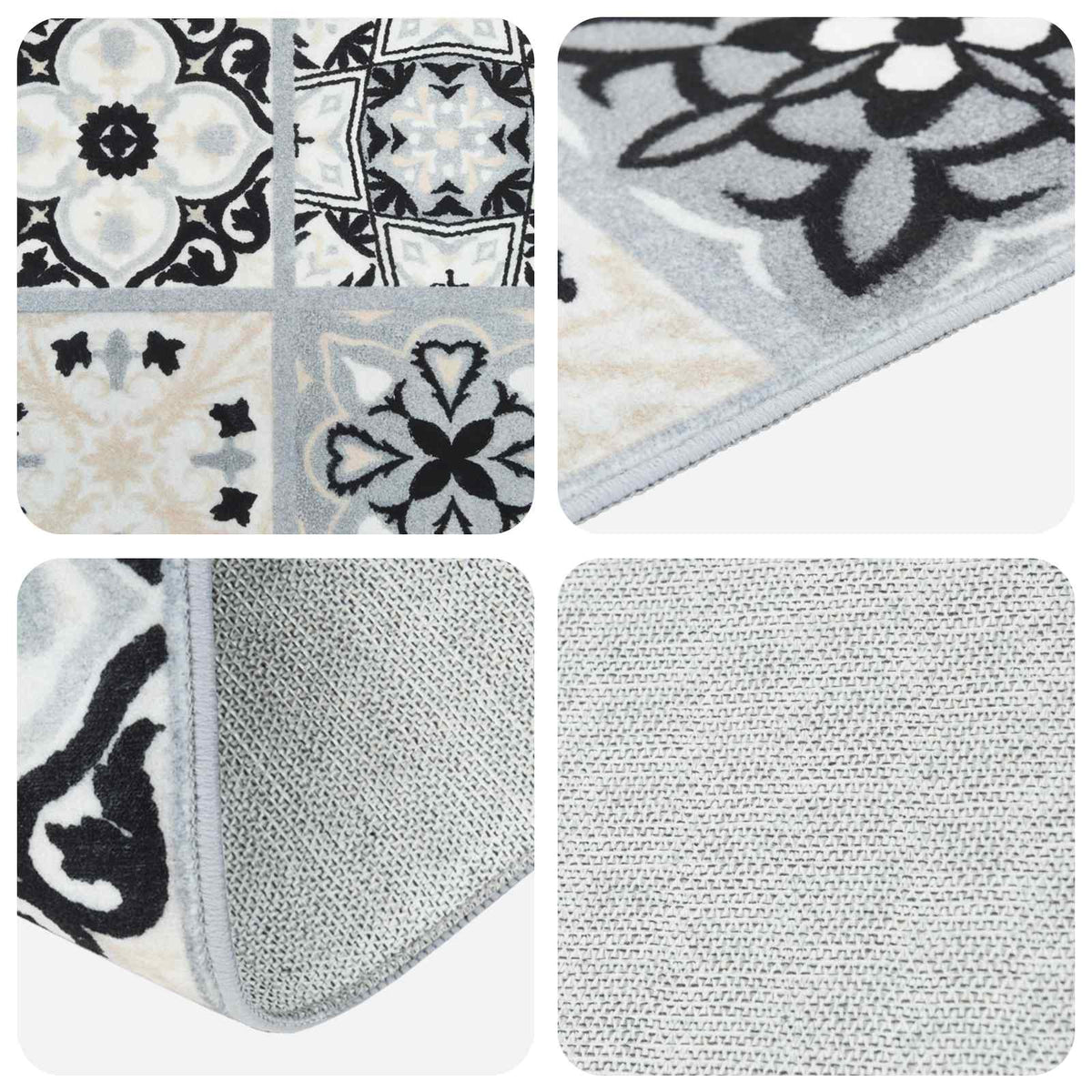 Szőnyeg futó ORIZ 1150 gsm Szürke és fekete 3