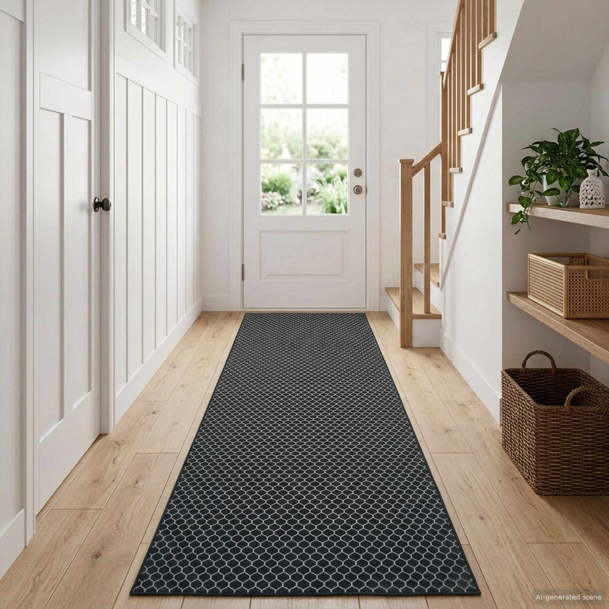 Szőnyeg futó ORIZ 1150 gsm Fekete hálós minta