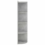 Sarokpolc 4 szintes 31,5 x 31 x 130 cm Szerelt Fa Betonszürke 3
