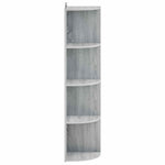 Sarokpolc 4 szintes 31,5 x 31 x 130 cm Szerelt Fa Szürke Sonoma 3