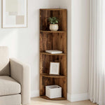 Sarokpolc 4 szintes 31,5 x 31 x 130 cm Szerelt Fa Antik Fa