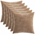 Párna 6 db HEERLEN Barna 30 x 30 cm Chenille Szövet 2