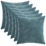 Párna 6 db HEERLEN Kék 40 x 40 cm Chenille Szövet 2