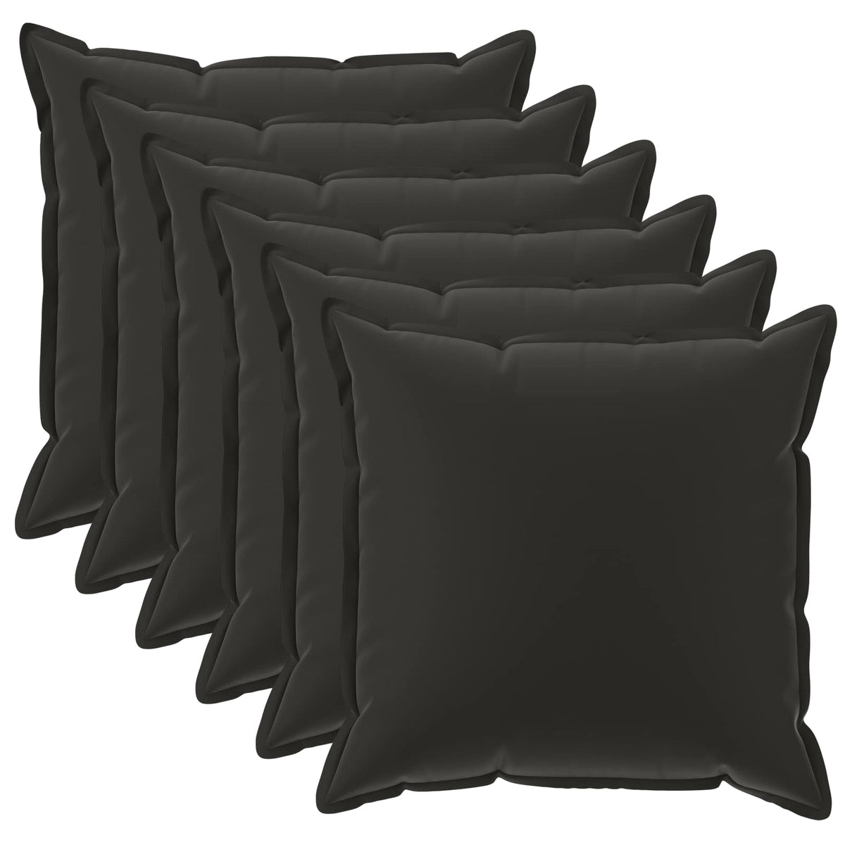 Párna 6 db HOUTEN Fekete 30 x 30 cm Poliészter 2